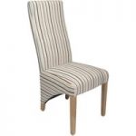 Baxter Regency Striped Fabric Dining Chairs