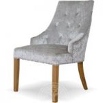 Malmo Silver Scoop Back Crushed Velvet Dining Chairs