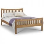 Bergamo Solid Oak Double Bed Frame