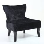 Fitzrovia Crushed Velvet Black Accent Chair