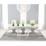 Bianco 160cm White High Gloss Extending Dining Table with Hampstead Z Chairs