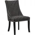 Baudelaire Velvet Stripe Charcoal Chairs