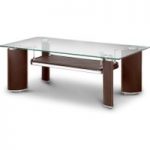 Boston Glass and Leather Coffee Table