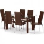 Boston Glass and Leather Dining Set