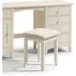 Candor Pine and Leather Dressing Table Stool