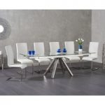 Camilla 180cm Extending Glass Table with Malaga Chairs