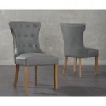 Camille Grey Faux Leather Dining Chairs