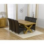 Cheshire 200cm Solid Oak Extending Dining Table with Kentucky Chairs