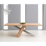 Chateau 180cm Oak and Metal Dining Table