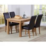 Cheadle 130cm Oak Extending Dining Table with Albany Chairs