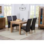 Cheadle 130cm Oak Extending Dining Table with Venezia Chairs
