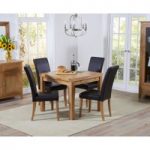 Cheadle 90cm Oak Extending Dining Table with Albany Chairs
