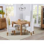 Cheadle 90cm Oak Extending Dining Table with Venezia Chairs