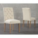 Claudia Cream Fabric Dining Chairs