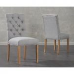 Claudia Grey Fabric Dining Chairs