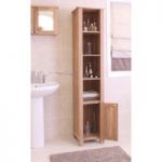 Rhone Solid Oak Tall Open Bathroom Unit
