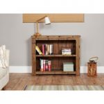 Wellbrook Rough Sawn Oak Low Bookcase