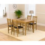 Oxford 120cm Solid Oak Dining Set with Oxford Chairs