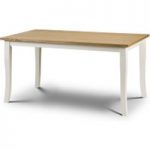 Daventry 150cm Oak and White Dining Table