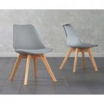Duke Light Grey Faux Leather Dining Chairs