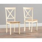 Epsom Oak and Cream Dining Chairs