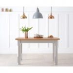 Eton Grey 120cm Solid Pine and Ash Kitchen Table