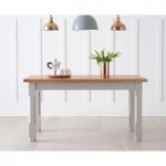 Eton Grey 130cm Solid Pine and Ash Kitchen Table