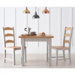 Eton Grey 90cm Solid Pine and Ash Kitchen Table With Eton Chairs
