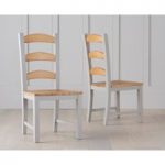 Eton Grey Solid Pine and Ash Dining Chairs