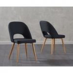 Halifax Black Fabric Dining Chairs