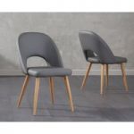 Halifax Grey Faux Leather Dining Chairs