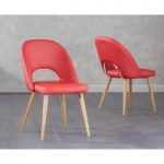 Halifax Red Faux Leather Dining Chairs