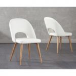 Halifax White Faux Leather Dining Chairs