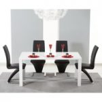 Hampstead 120cm White High Gloss Dining Table with Hampstead Z Chairs