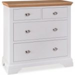 Heronford Oak and Ivory 2 Over 2 Drawer Chest