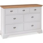 Heronford Oak and Ivory 3 Over 4 Drawer Chest