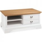 Heronford Oak and Ivory Two Drawer Coffee Table