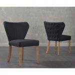 Isobel Black Fabric Dining Chairs