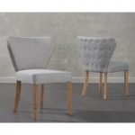 Isobel Grey Fabric Dining Chairs
