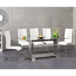 Lexington 180cm Glass Dining Table with Malaga Chairs