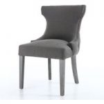 Luxembourg Antique Grey Fabric Accent Chairs