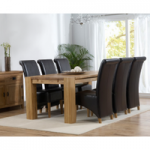 Madrid 200cm Solid Oak Dining Table with Kentucky Chairs