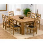 Madrid 200cm Solid Oak Extending Dining Table with Vermont Chairs