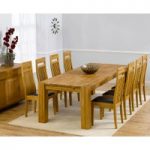 Madrid 240cm Solid Oak Extending Dining Table with Monaco Chairs