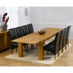 Madrid 240cm Solid Oak Extending Dining Table with Cannes Chairs