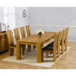 Madrid 240cm Solid Oak Extending Dining Table with Montreal Chairs