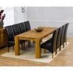 Madrid 240cm Solid Oak Extending Dining Table with Venezia Chairs