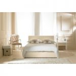 Madrid Ivory Faux Leather Ottoman Bed King Size