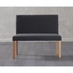 Mia Small Black Bench with Back