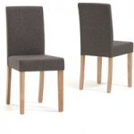 Mia Brown Fabric Chairs